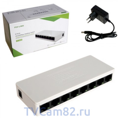 Коммутатор PIX-LINK LV-SW08 8-портовый Коммутатор PIX-LINK LV-SW08 8-портовый