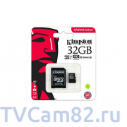 Карта памяти 32GB microSDHC class 10 Kingston Canvas Select Plus c адаптером